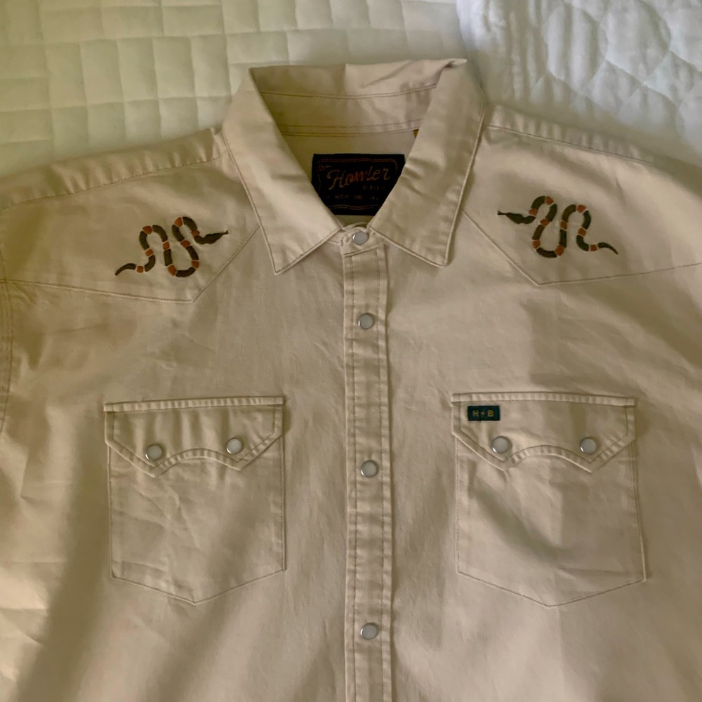 XL Howler Brothers Collectible Snap Front Cottonmouth Goucho Shirt